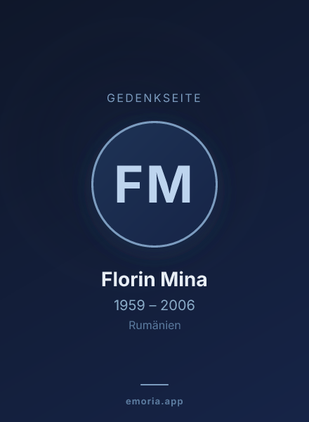Gedenkportrait von Florin Mina