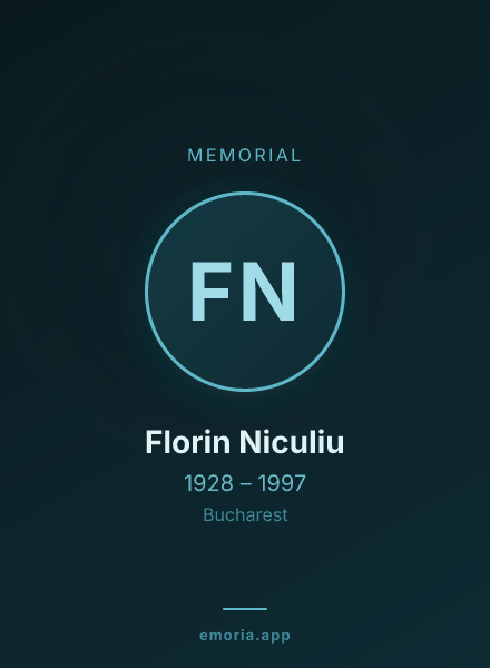 Memorial portrait of Florin Niculiu