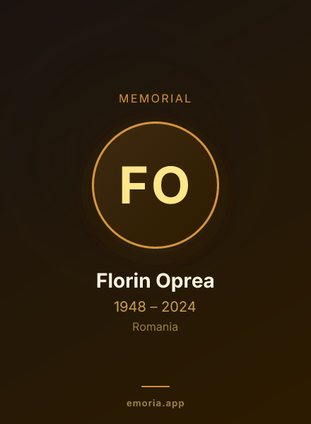Memorial portrait of Florin Oprea