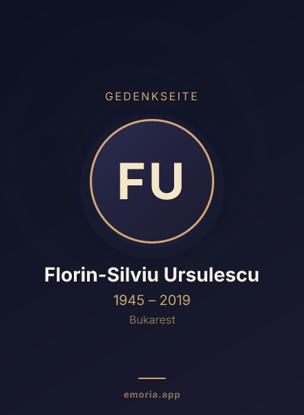 Gedenkportrait von Florin-Silviu Ursulescu
