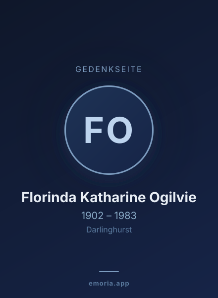 Gedenkportrait von Florinda Katharine Ogilvie