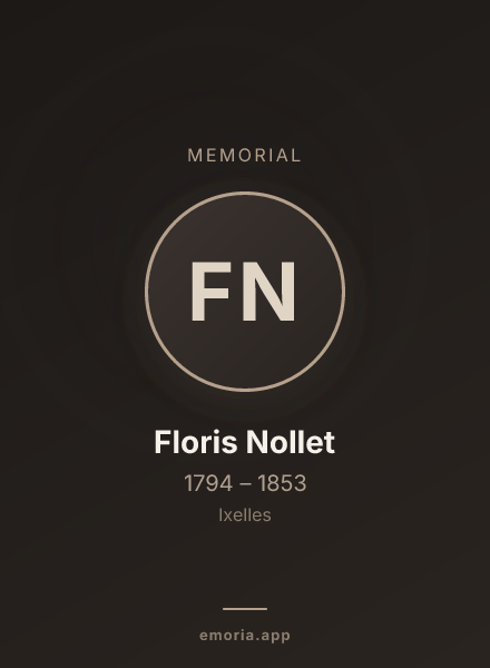 Memorial portrait of Floris Nollet