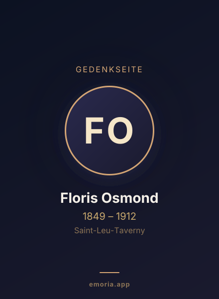 Gedenkportrait von Floris Osmond
