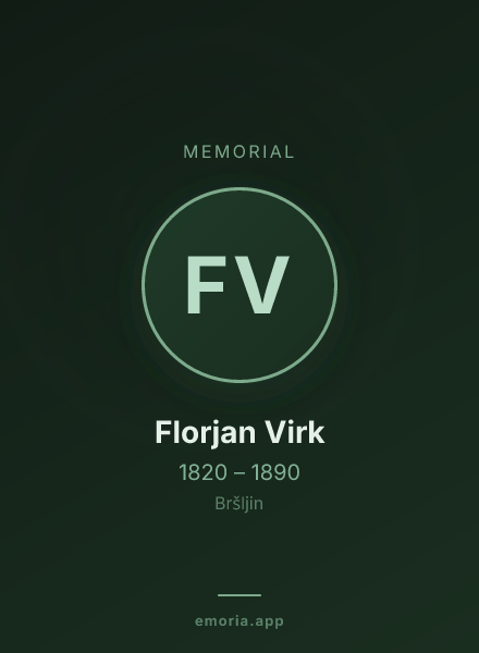 Memorial portrait of Florjan Virk