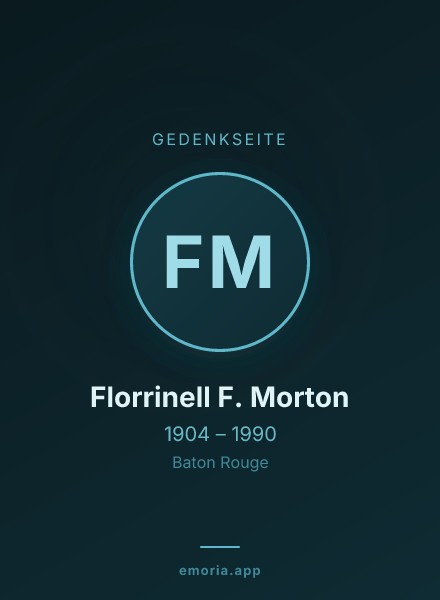 Gedenkportrait von Florrinell F. Morton