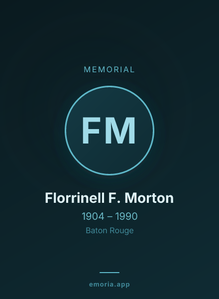 Memorial portrait of Florrinell F. Morton