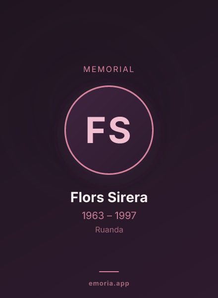 Memorial portrait of Flors Sirera