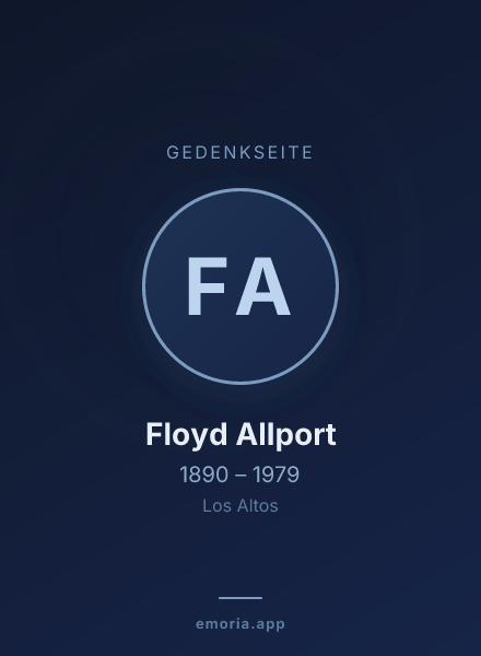 Gedenkportrait von Floyd Allport