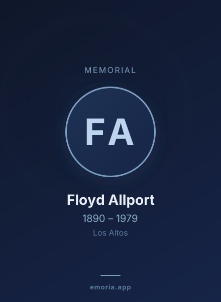 Memorial portrait of Floyd Allport