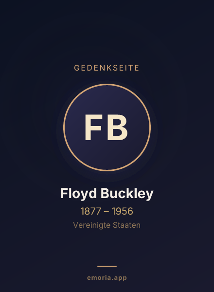 Gedenkportrait von Floyd Buckley