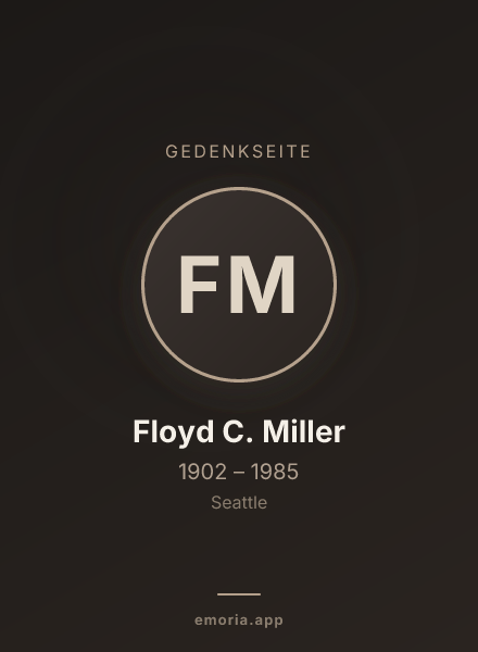 Gedenkportrait von Floyd C. Miller