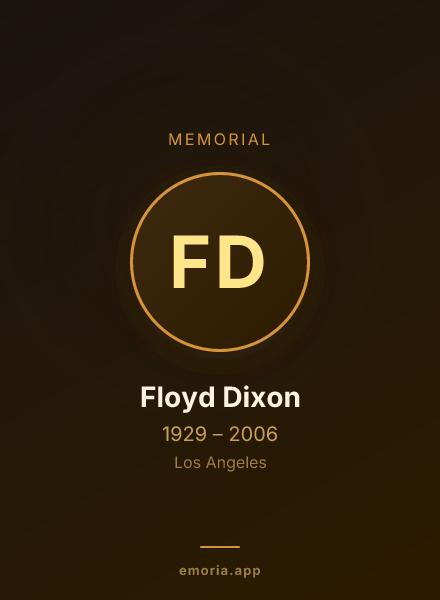 Memorial portrait of Floyd Dixon