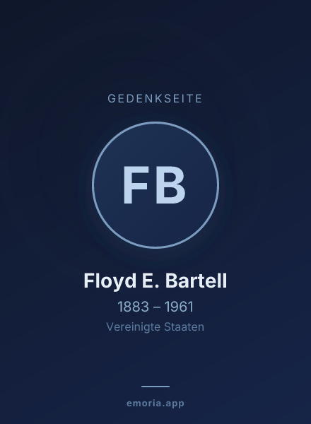 Gedenkportrait von Floyd E. Bartell