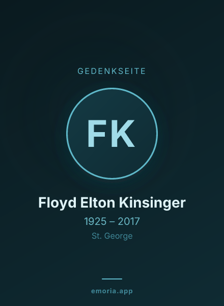 Gedenkportrait von Floyd Elton Kinsinger