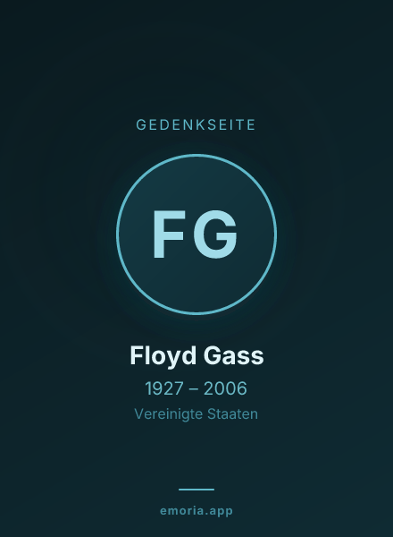 Gedenkportrait von Floyd Gass