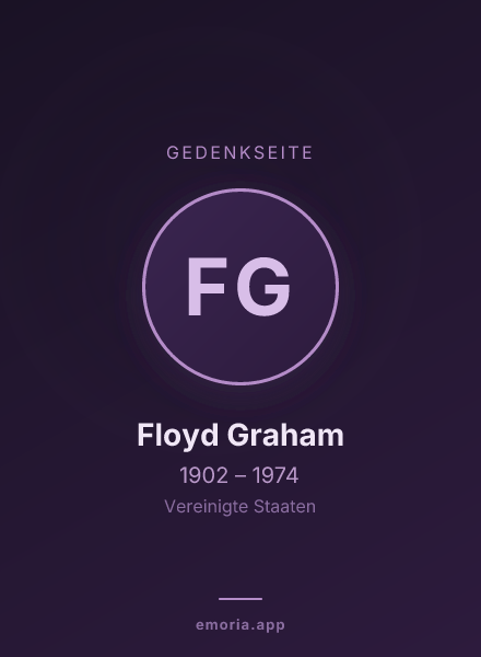 Gedenkportrait von Floyd Graham