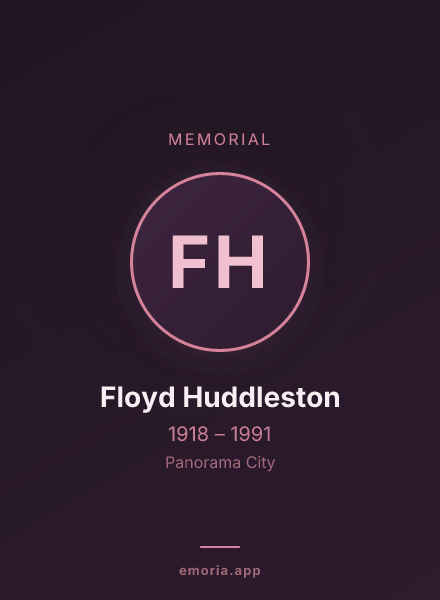 Memorial portrait of Floyd Huddleston