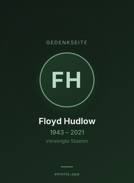 Gedenkportrait von Floyd Hudlow