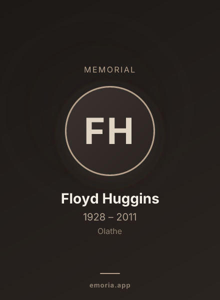Memorial portrait of Floyd Huggins