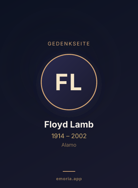 Gedenkportrait von Floyd Lamb