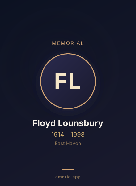 Memorial portrait of Floyd Lounsbury