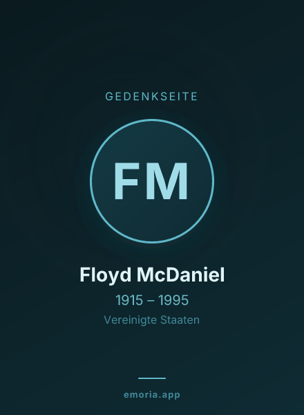 Gedenkportrait von Floyd McDaniel