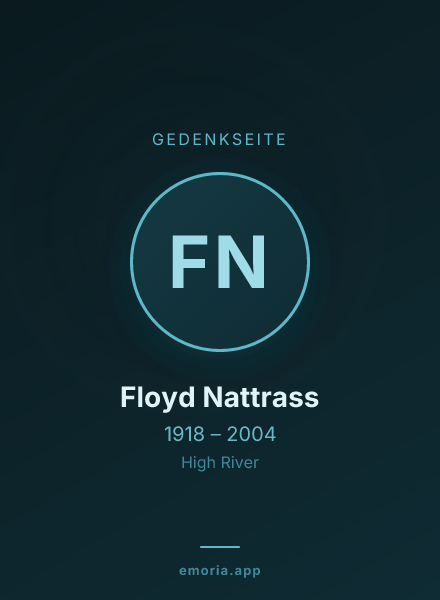 Gedenkportrait von Floyd Nattrass