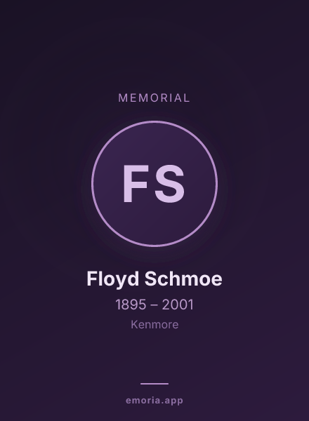Memorial portrait of Floyd Schmoe