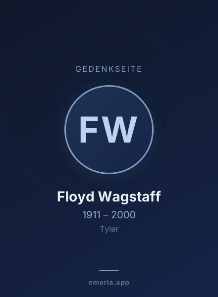 Gedenkportrait von Floyd Wagstaff