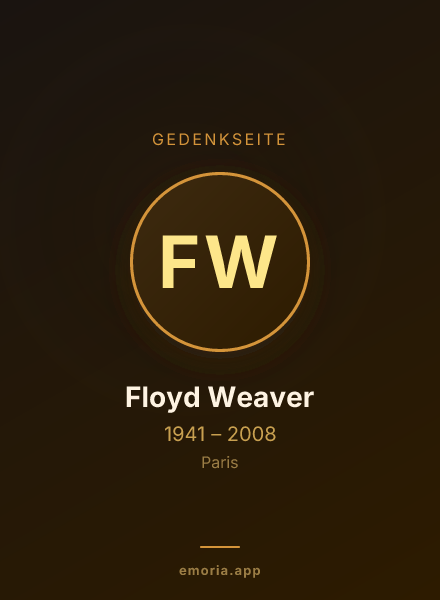 Gedenkportrait von Floyd Weaver