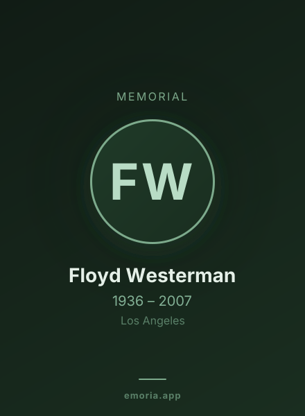Memorial portrait of Floyd Westerman