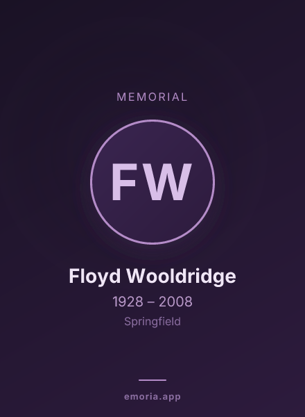 Memorial portrait of Floyd Wooldridge