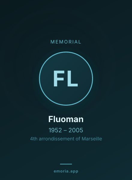 Memorial portrait of Fluoman