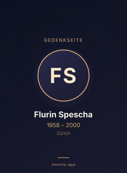 Gedenkportrait von Flurin Spescha