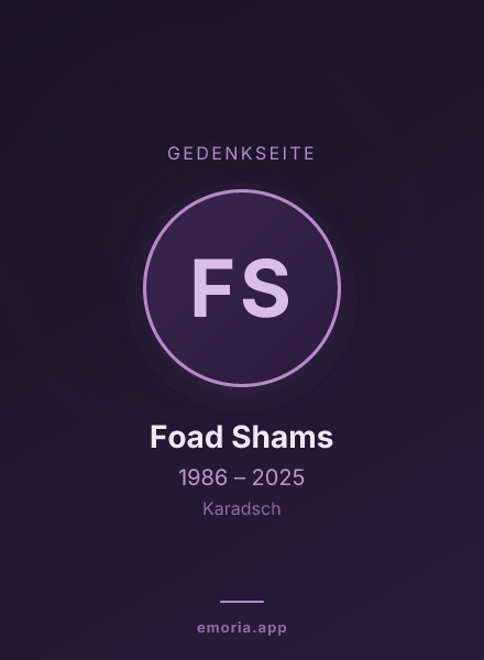 Gedenkportrait von Foad Shams