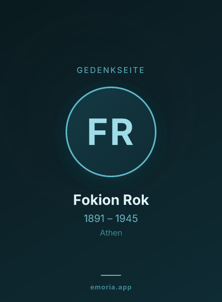 Gedenkportrait von Fokion Rok