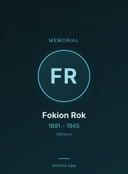 Memorial portrait of Fokion Rok
