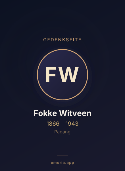 Gedenkportrait von Fokke Witveen