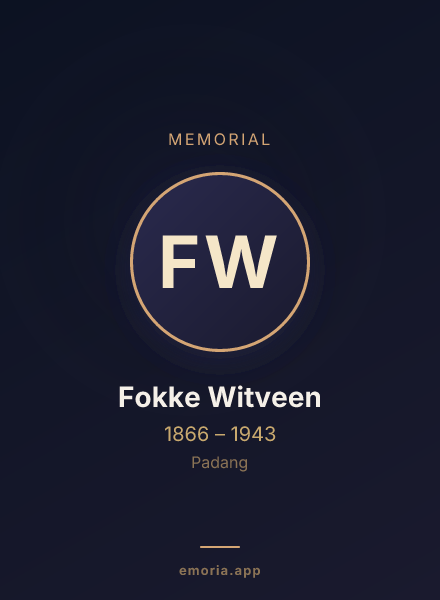 Memorial portrait of Fokke Witveen