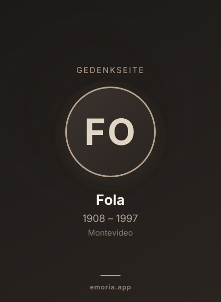 Gedenkportrait von Fola