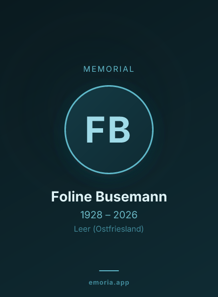 Memorial portrait of Foline Busemann