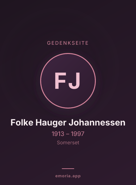 Gedenkportrait von Folke Hauger Johannessen