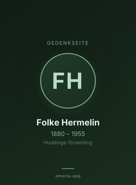 Gedenkportrait von Folke Hermelin
