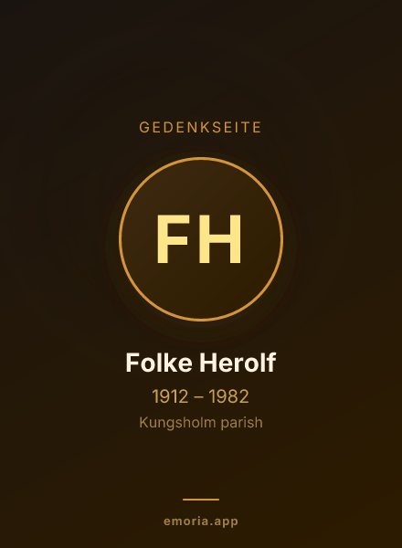 Gedenkportrait von Folke Herolf