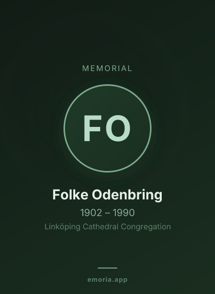 Memorial portrait of Folke Odenbring