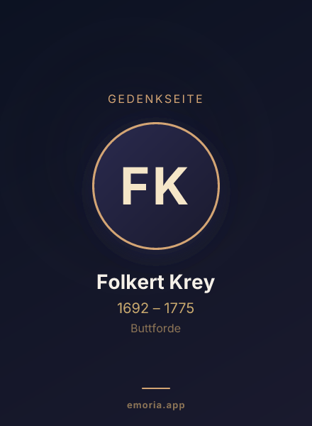 Gedenkportrait von Folkert Krey