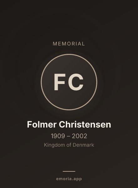 Memorial portrait of Folmer Christensen