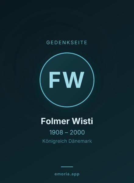 Gedenkportrait von Folmer Wisti