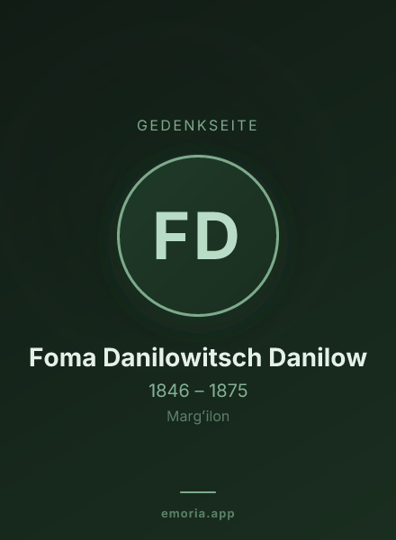 Gedenkportrait von Foma Danilowitsch Danilow