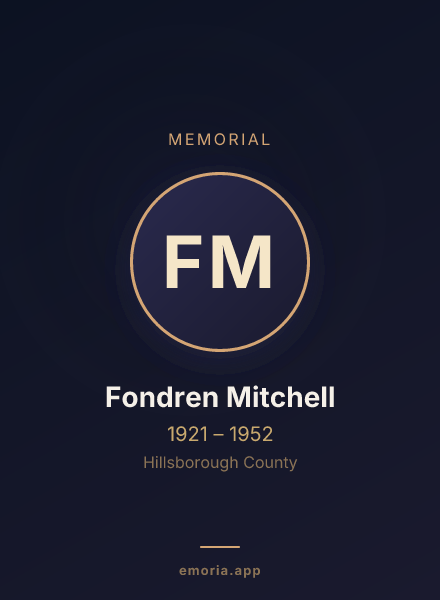 Memorial portrait of Fondren Mitchell